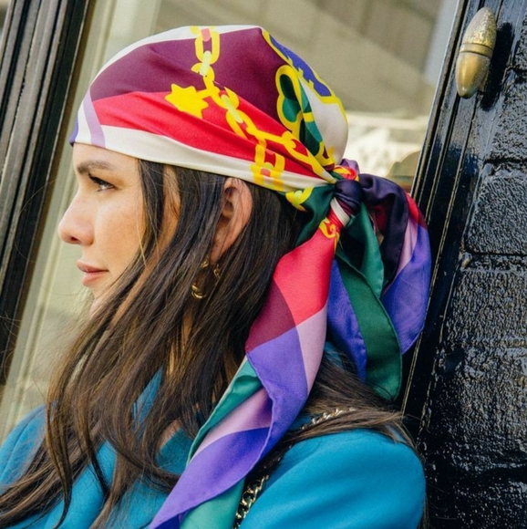 Peter Nygard | Jewel-toned Silk Scarf - Picture 12 of 12